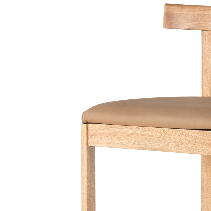 Natural Leather with Natural Rosa Morada (Bar Height) | Tex Bar/Counter Stool | Valley Ridge Furniture