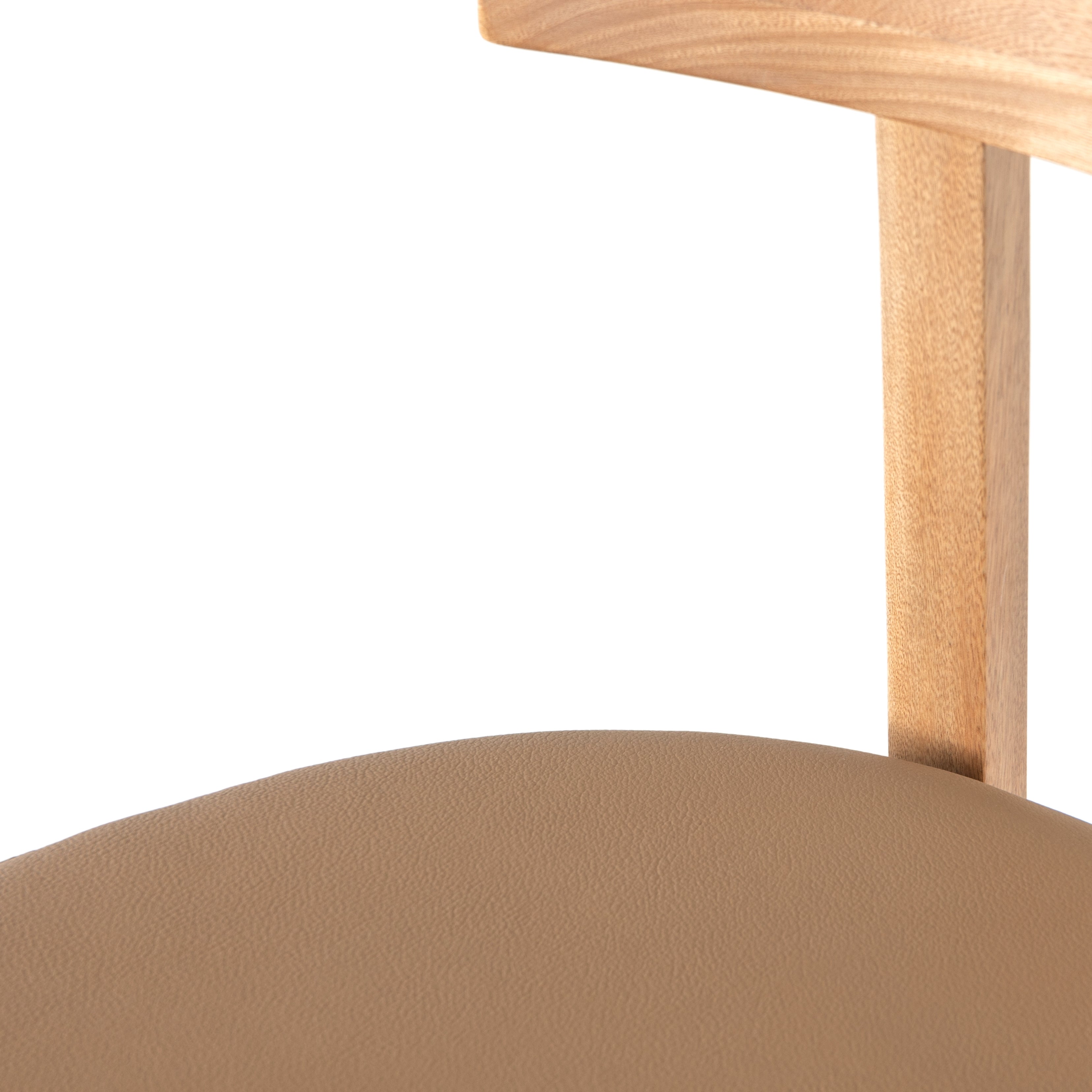 Natural Leather with Natural Rosa Morada (Bar Height) | Tex Bar/Counter Stool | Valley Ridge Furniture