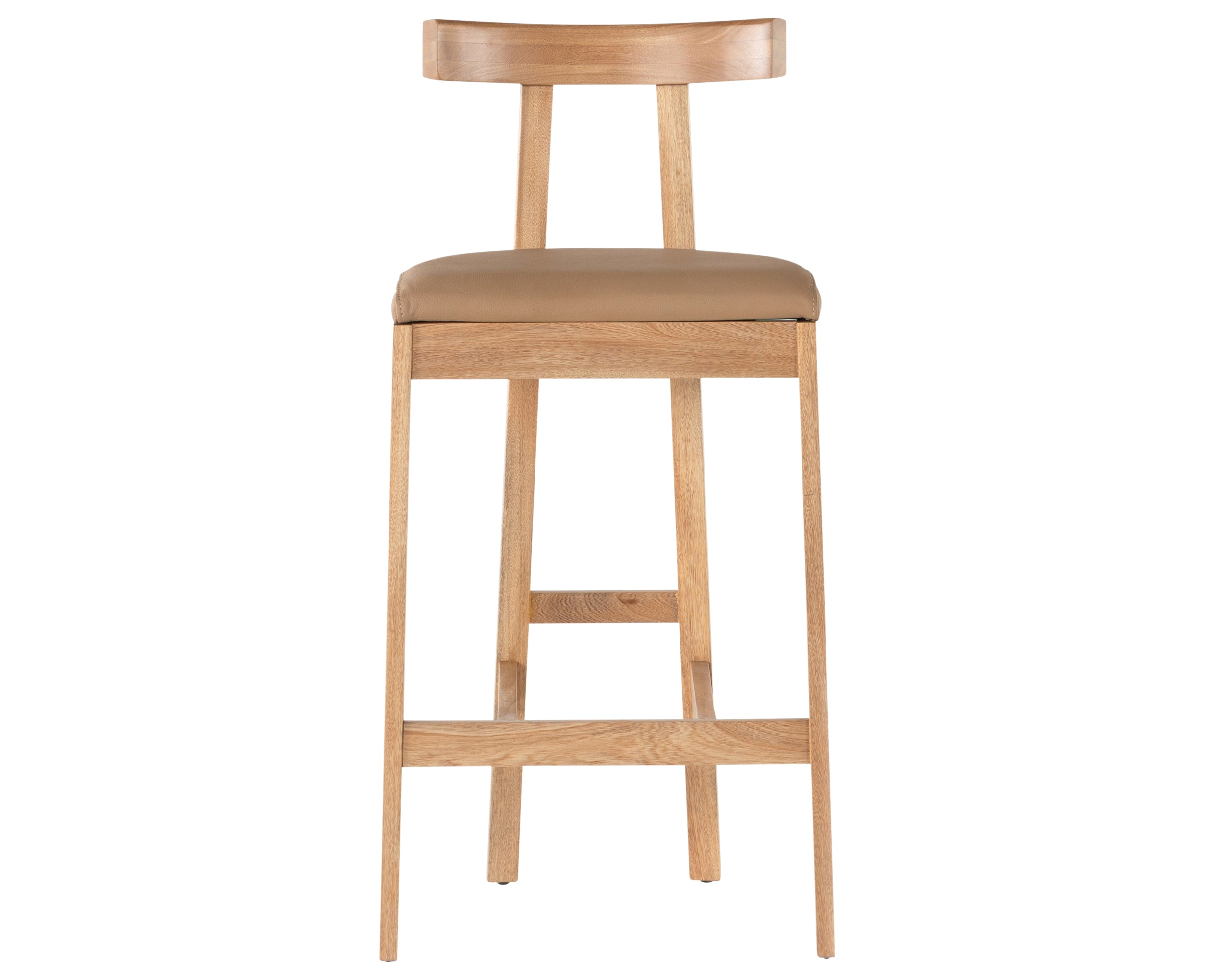 Natural Leather with Natural Rosa Morada (Bar Height) | Tex Bar/Counter Stool | Valley Ridge Furniture