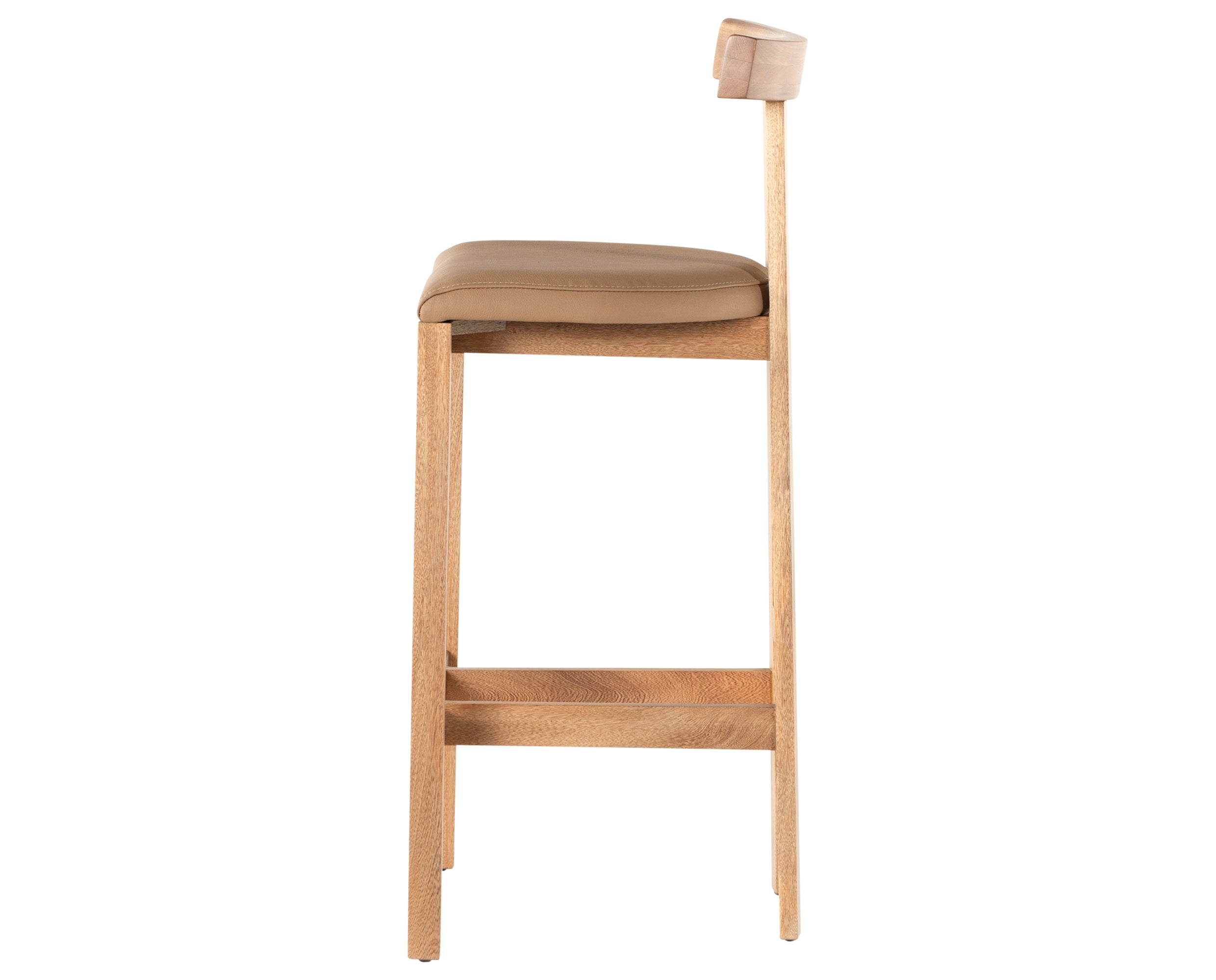 Natural Leather with Natural Rosa Morada (Bar Height) | Tex Bar/Counter Stool | Valley Ridge Furniture