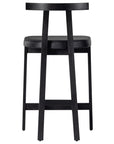 Black Leather with Black Rosa Morada (Counter Height) | Tex Bar/Counter Stool | Valley Ridge Furniture