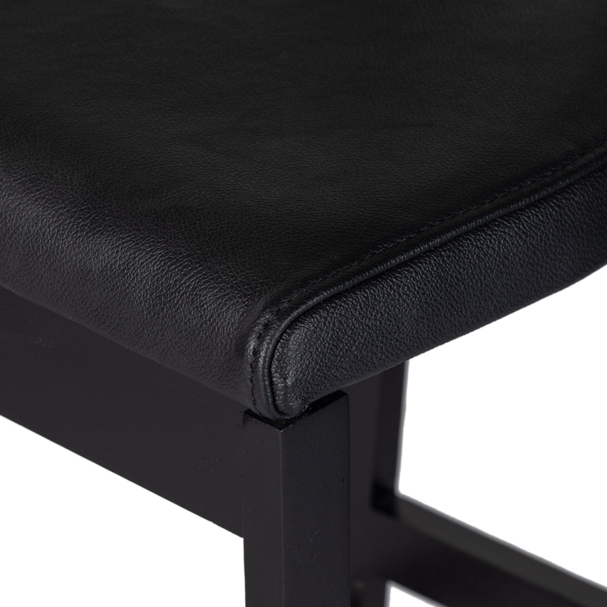 Black Leather with Black Rosa Morada (Counter Height) | Tex Bar/Counter Stool | Valley Ridge Furniture