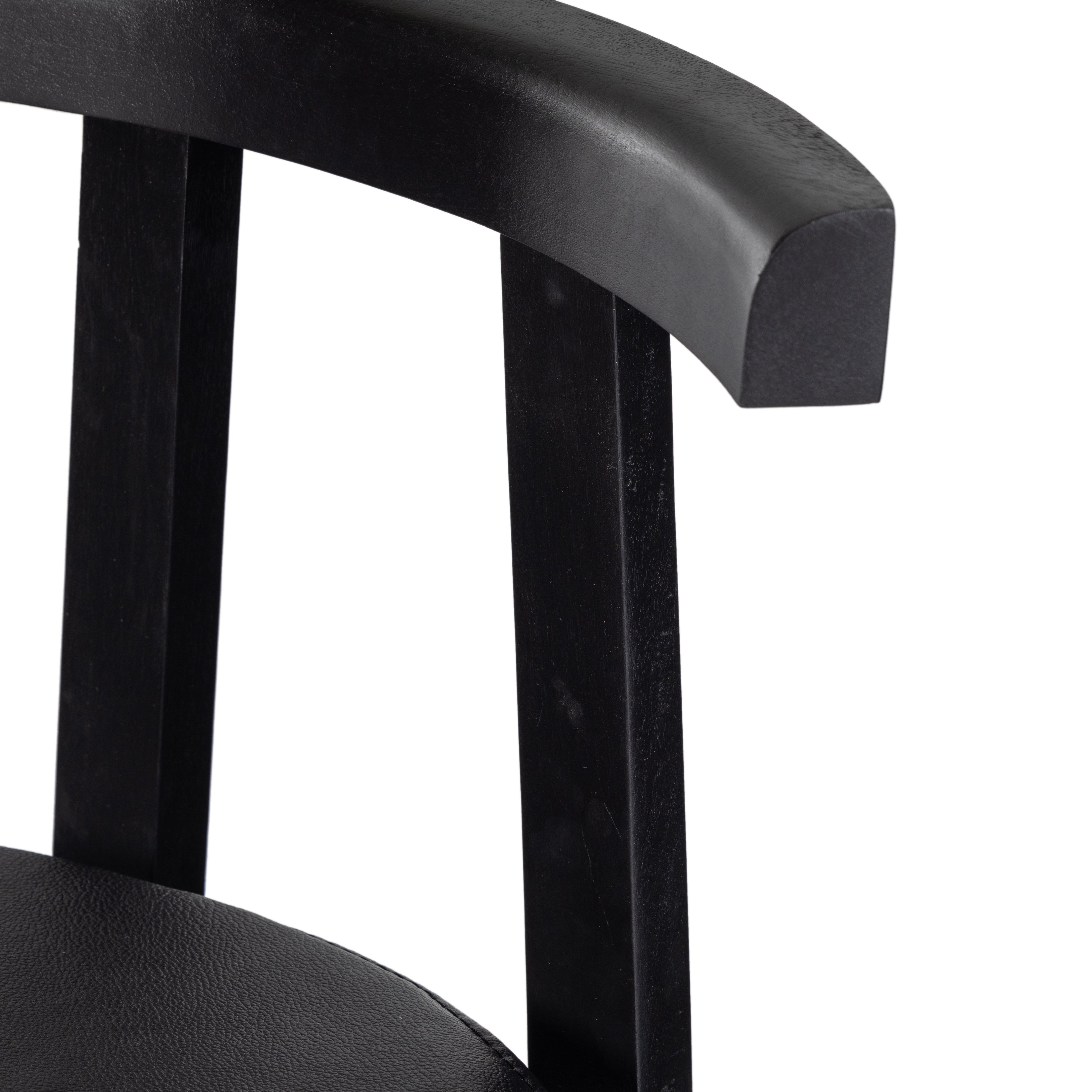 Black Leather with Black Rosa Morada (Counter Height) | Tex Bar/Counter Stool | Valley Ridge Furniture