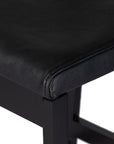 Black Leather with Black Rosa Morada (Bar Height) | Tex Bar/Counter Stool | Valley Ridge Furniture