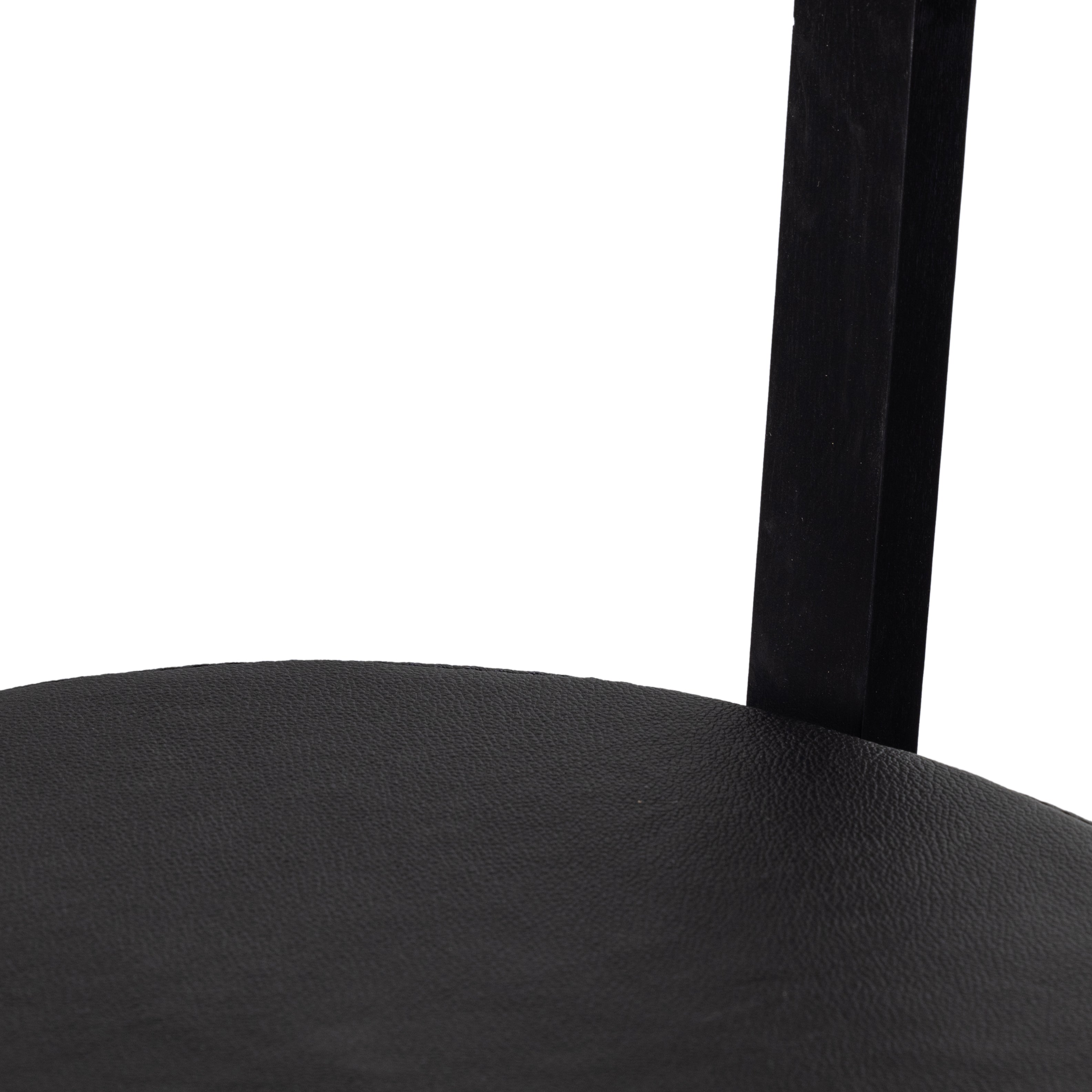 Black Leather with Black Rosa Morada (Bar Height) | Tex Bar/Counter Stool | Valley Ridge Furniture