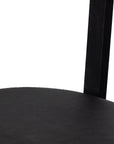 Black Leather with Black Rosa Morada (Bar Height) | Tex Bar/Counter Stool | Valley Ridge Furniture