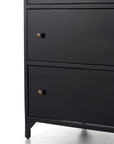 Black Iron with Weathered Bronze Iron (Large Size) | Belmont Storage Nightstand | Valley Ridge Furniture