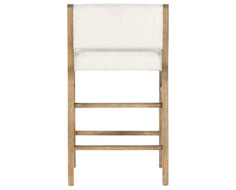 Knoll Natural Fabric with Weathered Drift Parawood (Counter Height) | Charon Bar/Counter Stool | Valley Ridge Furniture