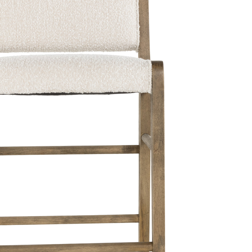 Knoll Natural Fabric with Weathered Drift Parawood (Counter Height) | Charon Bar/Counter Stool | Valley Ridge Furniture