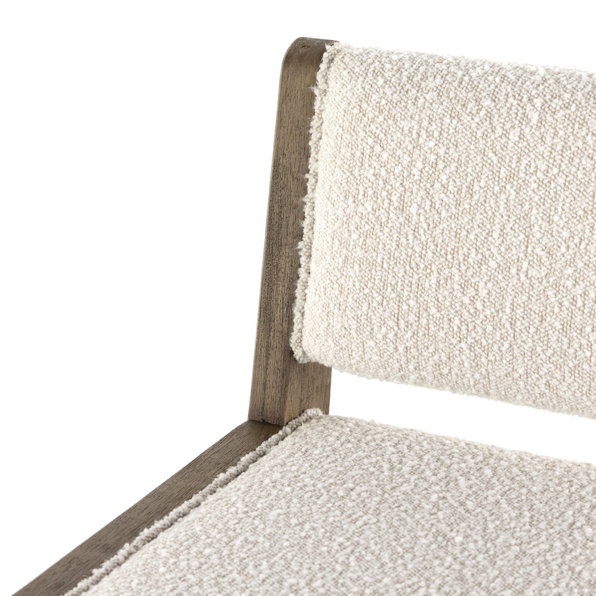 Knoll Natural Fabric with Weathered Drift Parawood (Counter Height) | Charon Bar/Counter Stool | Valley Ridge Furniture