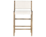 Knoll Natural Fabric with Weathered Drift Parawood (Counter Height) | Charon Bar/Counter Stool | Valley Ridge Furniture