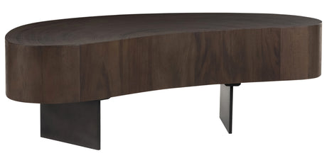 Smoked Guanacaste and Smoked Guanacaste Oyster with Gunmetal Iron (Tall Piece) | Avett Coffee Table | Valley Ridge Furniture