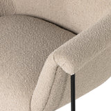 Knoll Sand Fabric with Matte Ebony Iron | Suerte Chair | Valley Ridge Furniture