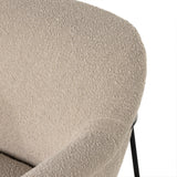 Knoll Sand Fabric with Matte Ebony Iron | Suerte Chair | Valley Ridge Furniture