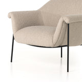 Knoll Sand Fabric with Matte Ebony Iron | Suerte Chair | Valley Ridge Furniture