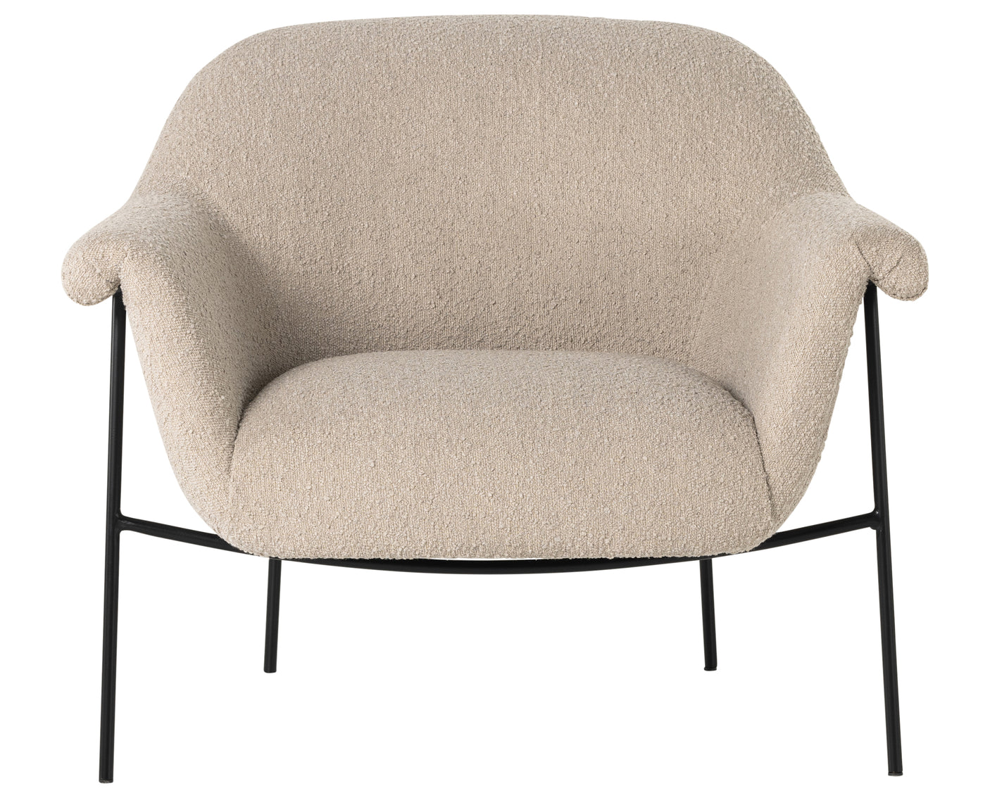Knoll Sand Fabric with Matte Ebony Iron | Suerte Chair | Valley Ridge Furniture