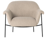Knoll Sand Fabric with Matte Ebony Iron | Suerte Chair | Valley Ridge Furniture