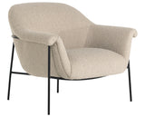 Knoll Sand Fabric with Matte Ebony Iron | Suerte Chair | Valley Ridge Furniture