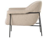 Knoll Sand Fabric with Matte Ebony Iron | Suerte Chair | Valley Ridge Furniture