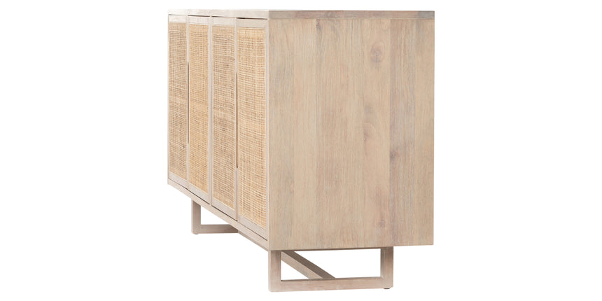 White Wash Mango with Natural Cane | Clarita Sideboard | Valley Ridge Furniture