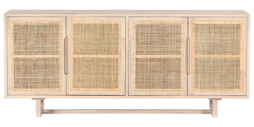 White Wash Mango with Natural Cane | Clarita Sideboard | Valley Ridge Furniture