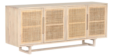 White Wash Mango with Natural Cane | Clarita Sideboard | Valley Ridge Furniture