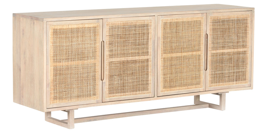 White Wash Mango with Natural Cane | Clarita Sideboard | Valley Ridge Furniture