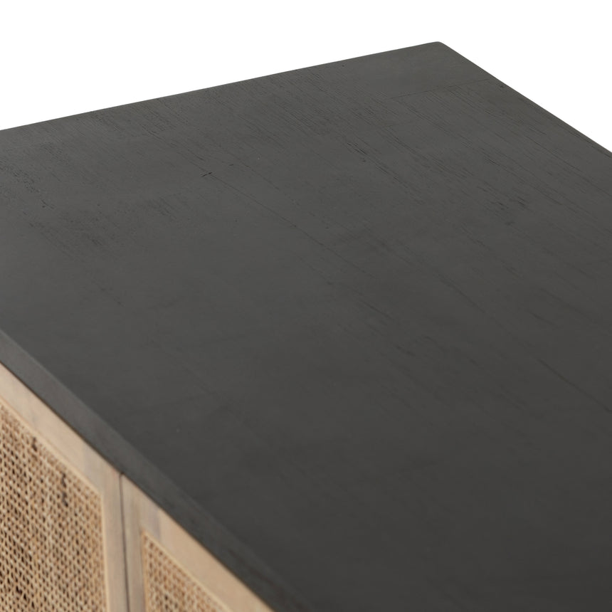 Black Mango & White Wash Mango with Natural Cane | Clarita Sideboard | Valley Ridge Furniture