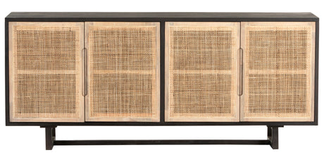 Black Mango & White Wash Mango with Natural Cane | Clarita Sideboard | Valley Ridge Furniture