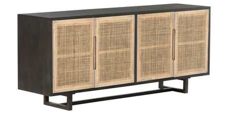 Black Mango & White Wash Mango with Natural Cane | Clarita Sideboard | Valley Ridge Furniture