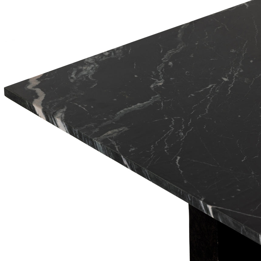 Black Marble with Raw Black Aluminum | Terrell Coffee Table | Valley Ridge Furniture