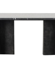 Black Marble with Raw Black Aluminum | Terrell Coffee Table | Valley Ridge Furniture