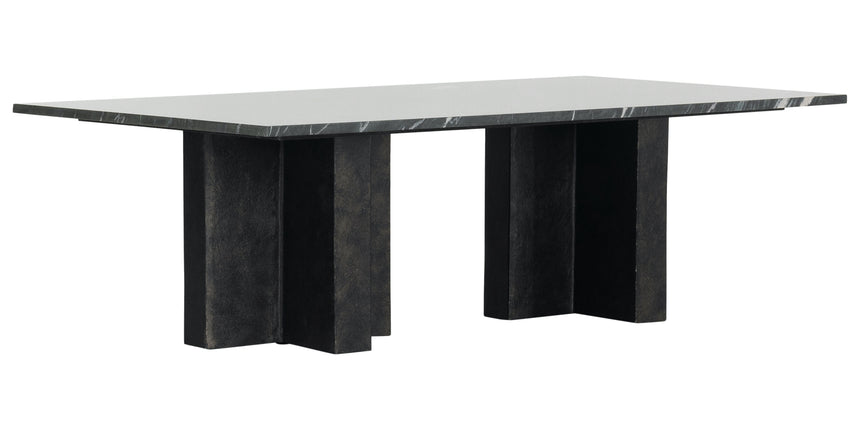 Black Marble with Raw Black Aluminum | Terrell Coffee Table | Valley Ridge Furniture