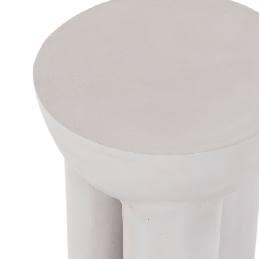 Textured Matte White | Sante End Table | Valley Ridge Furniture