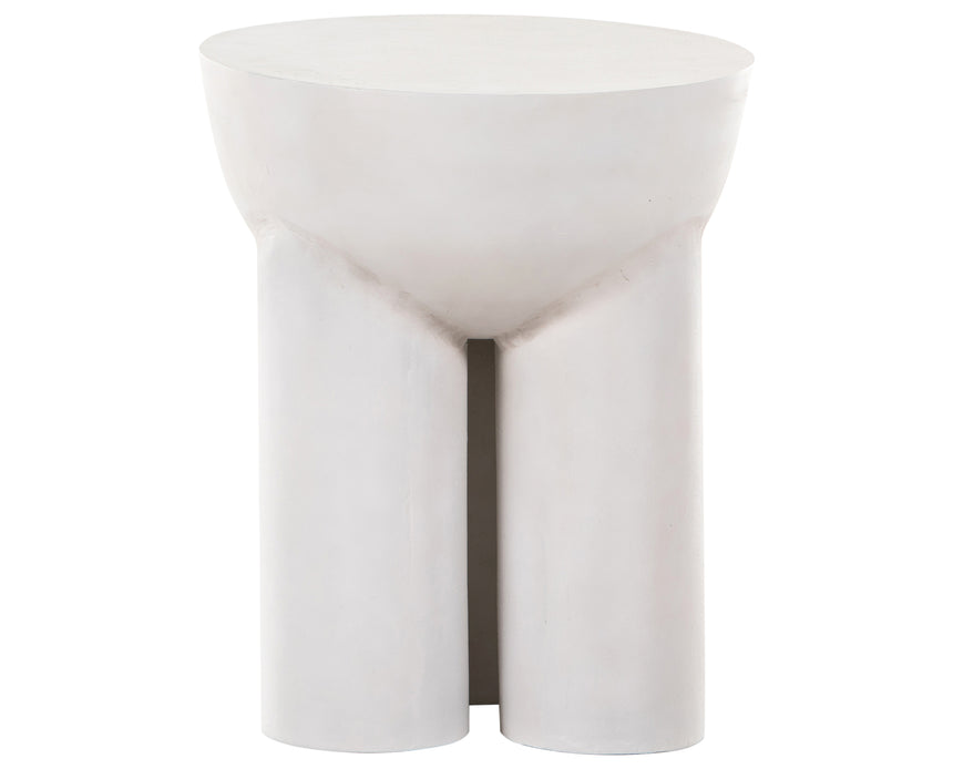 Textured Matte White | Sante End Table | Valley Ridge Furniture