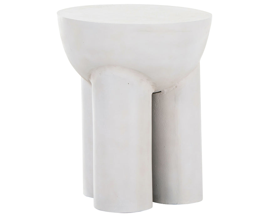 Textured Matte White | Sante End Table | Valley Ridge Furniture