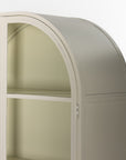 Cream Powder Coat Iron with Clear Glass | Breya Cabinet | Valley Ridge Furniture