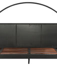 Black Cane and Sandblasted Vintage Black Iron with Dark Natural Acacia (Queen Size) | Natalia Bed | Valley Ridge Furniture