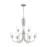 Miles Nine Light Chandelier — Clear