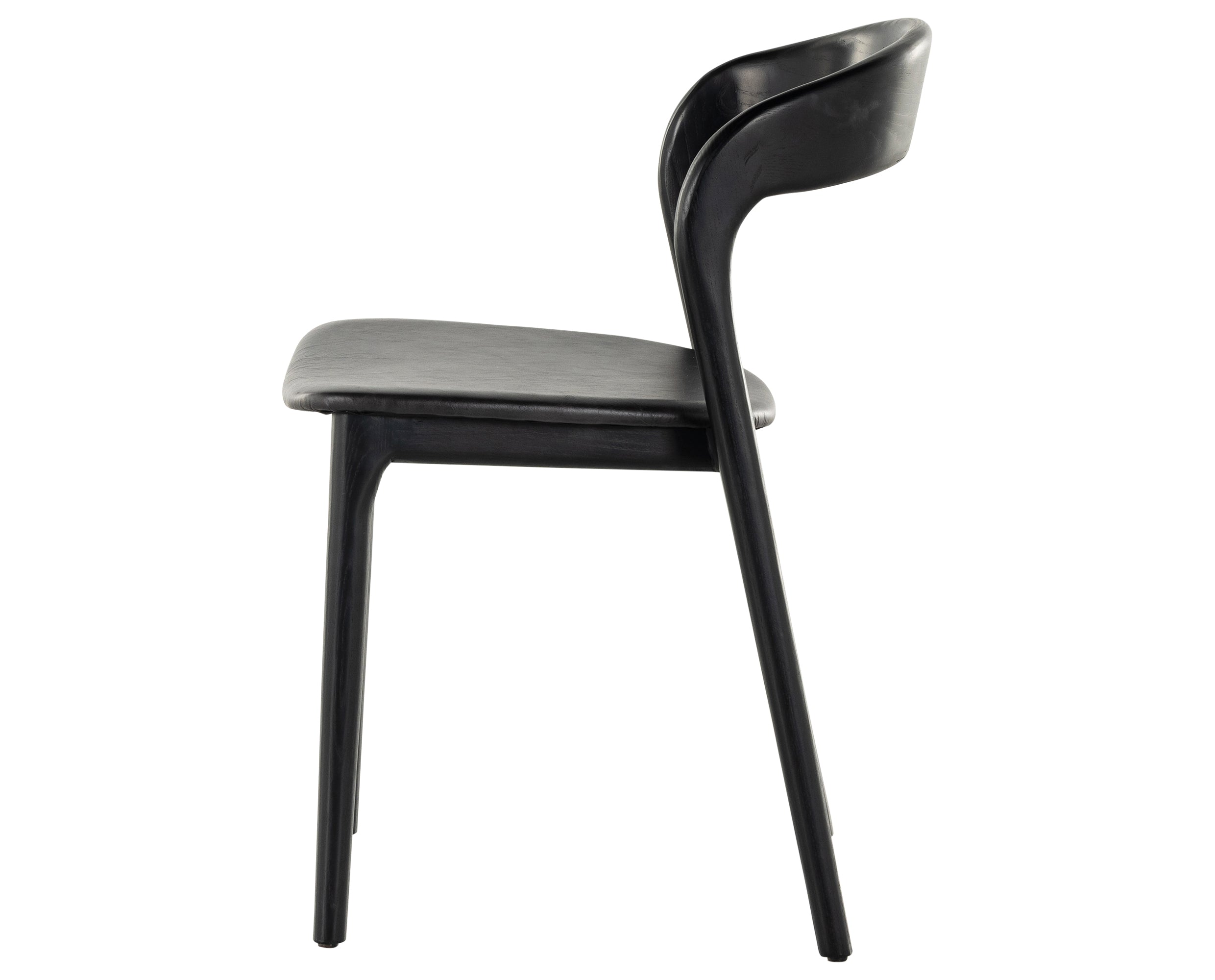 Sonoma Black Leather with Black Ash | Amare Dining Chair | Valley Ridge Furniture