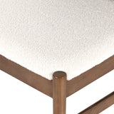 Espresso Leather & Cardiff Cream Fabric with Umber Ash | Lulu Armless Dining Chair | Valley Ridge Furniture