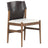 Espresso Leather & Cardiff Cream Fabric with Umber Ash | Lulu Armless Dining Chair | Valley Ridge Furniture