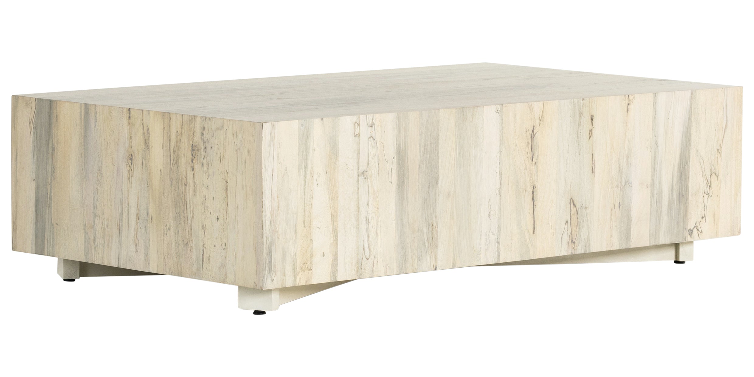 Bleached Spalted Primavera with Iron | Hudson Rectangle Coffee Table | Valley Ridge Furniture