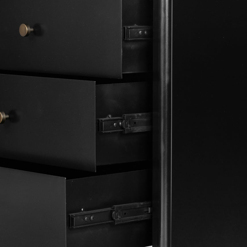 Black Iron with Weathered Bronze Iron | Soto Nightstand | Valley Ridge Furniture