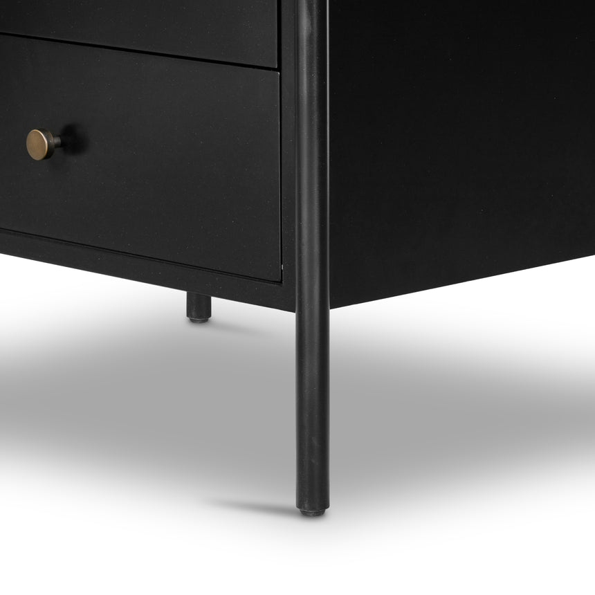 Black Iron with Weathered Bronze Iron | Soto Nightstand | Valley Ridge Furniture