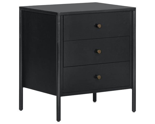Black Iron with Weathered Bronze Iron | Soto Nightstand | Valley Ridge Furniture