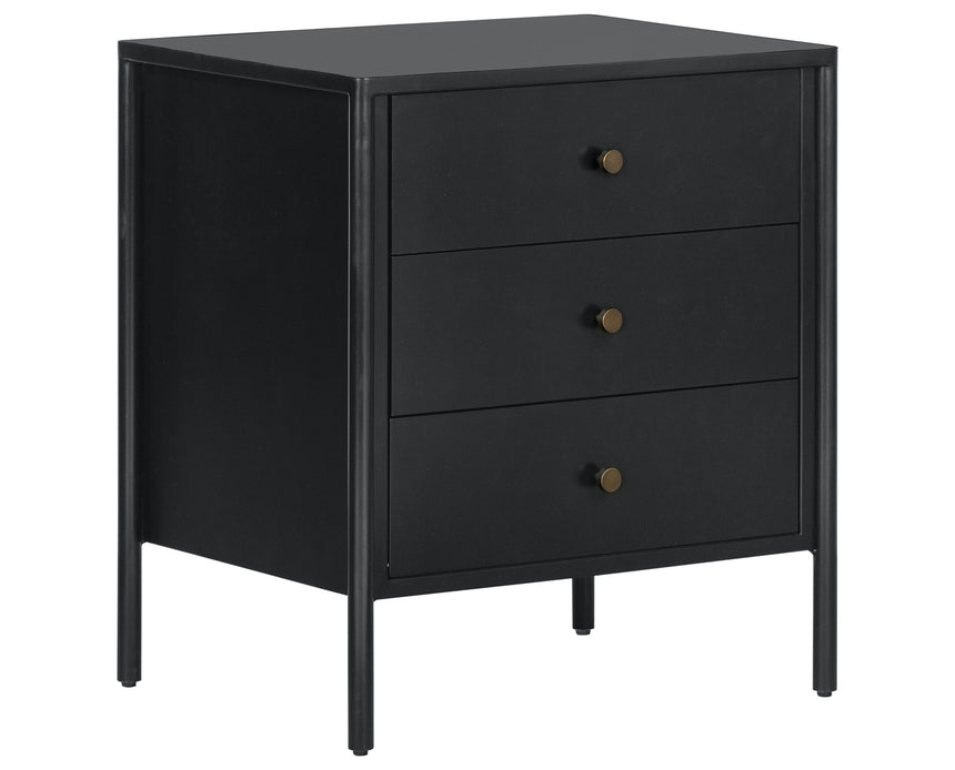 Black Iron with Weathered Bronze Iron | Soto Nightstand | Valley Ridge Furniture