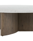 Rustic Grey Veneer with Italian White Marble | Toli Coffee Table | Valley Ridge Furniture
