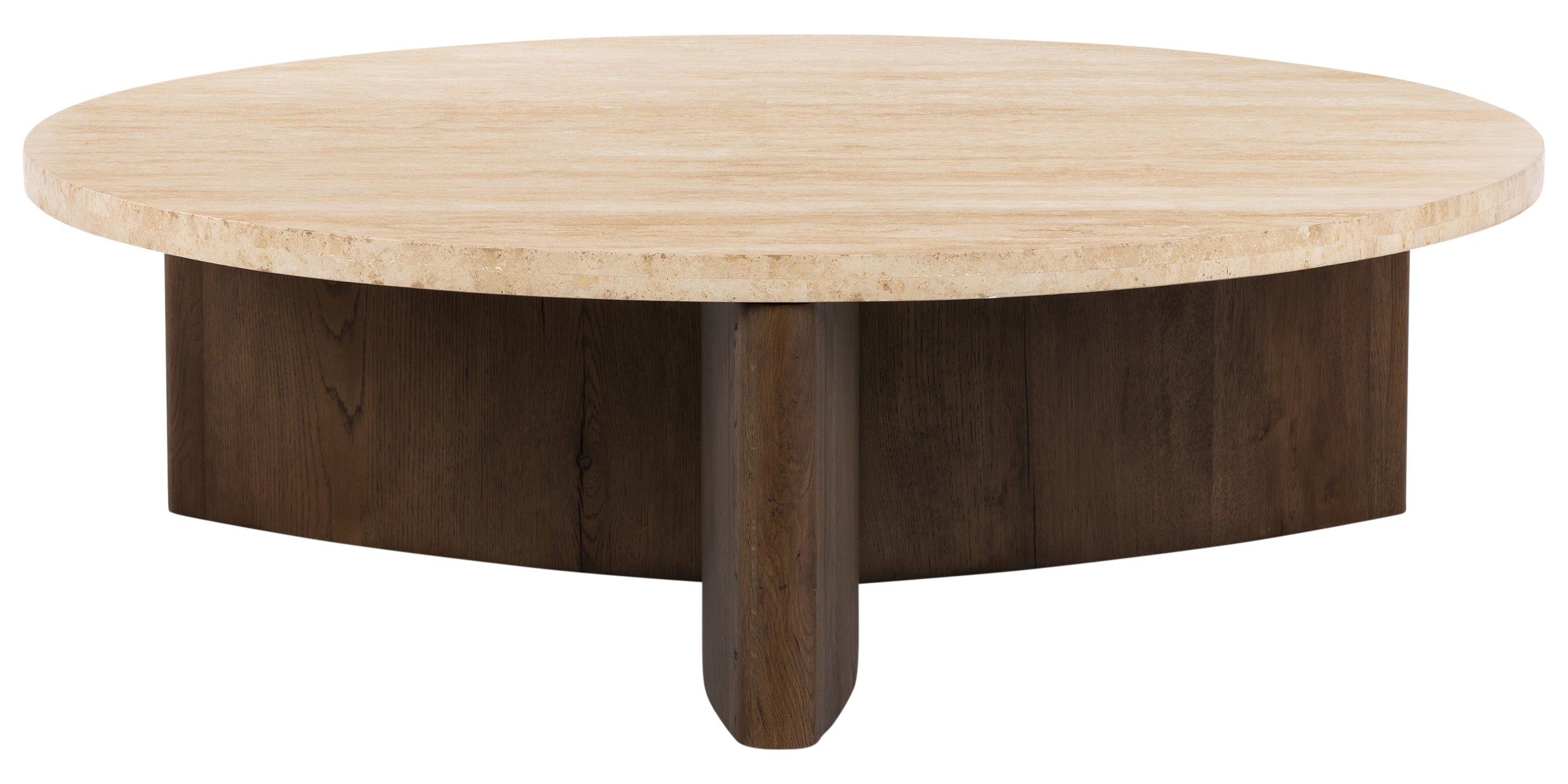 Rustic Fawn Veneer with Travertine | Toli Coffee Table | Valley Ridge Furniture