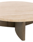 Rustic Grey Veneer with Travertine | Toli Coffee Table | Valley Ridge Furniture